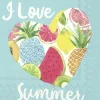 I LOVE SUMMER turquoise Lunch-Servietten L 908842