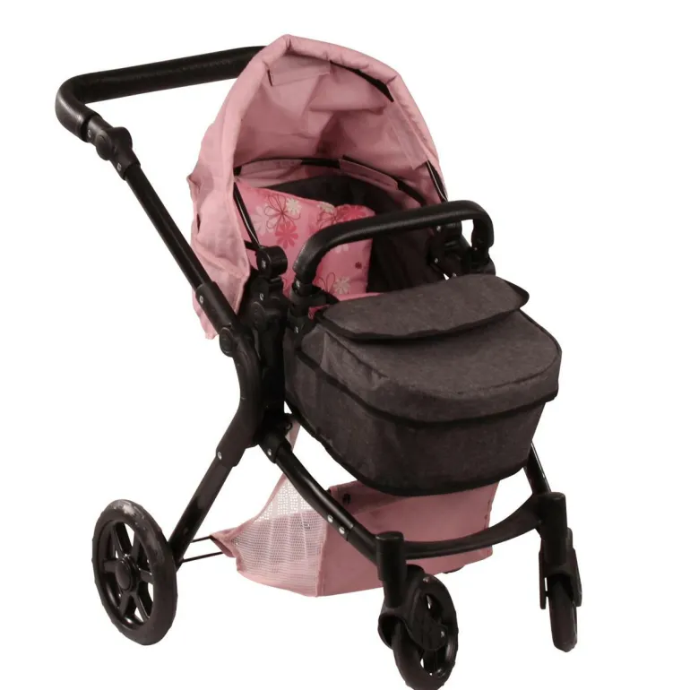2in1 Wagen grau/pink