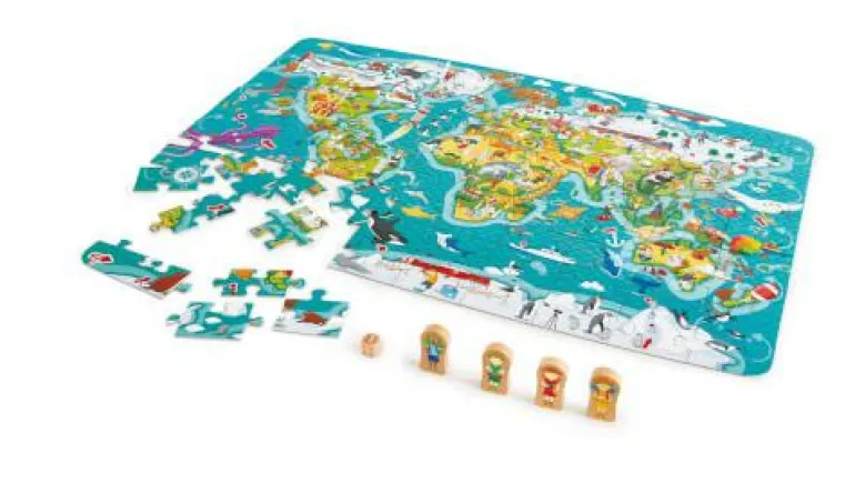 2-in-1 Weltreise Puzzle und Spiel