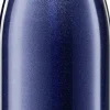 Isolier-Flasche Edelstahl 0,5l Blau-metallic