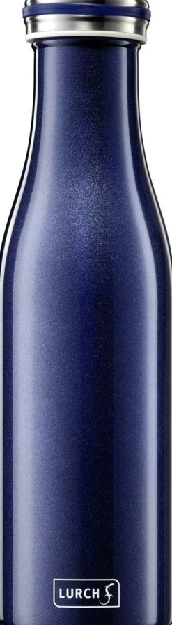 Isolier-Flasche Edelstahl 0,5l Blau-metallic