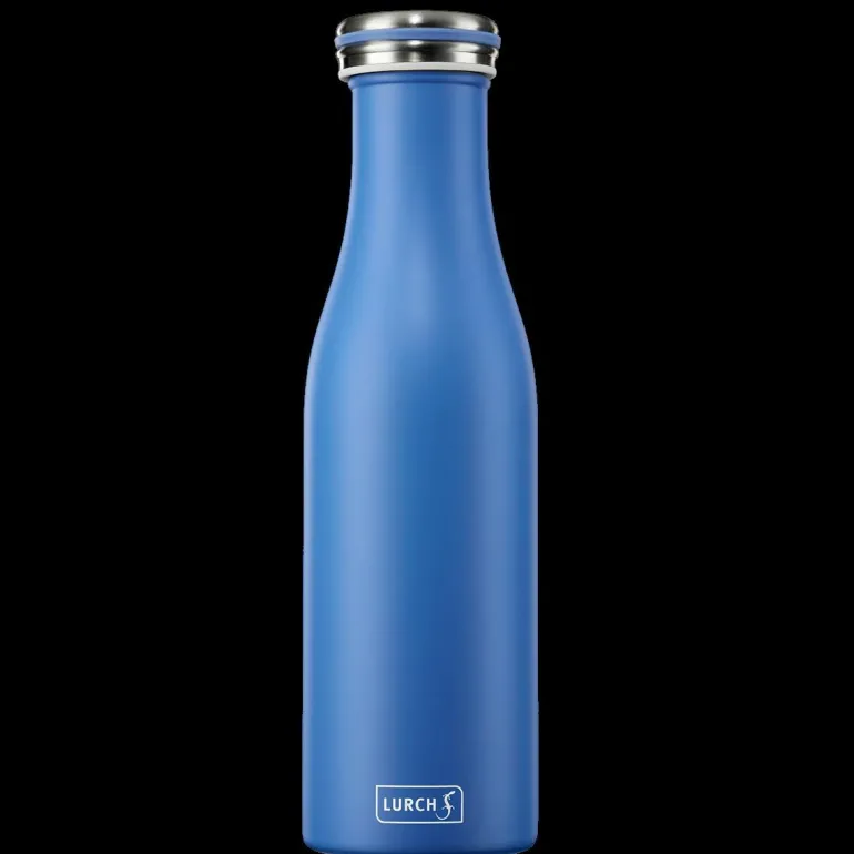 Isolier-Flasche Edelstahl 0,5l Azur