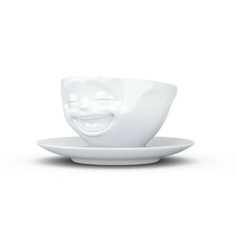 Kaffeetasse Lachend, weiß, 200ml