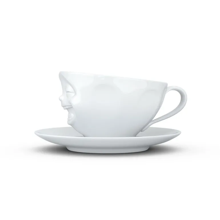 Kaffeetasse Lachend, weiß, 200ml