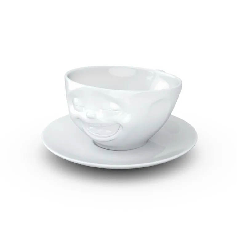 Kaffeetasse Lachend, weiß, 200ml