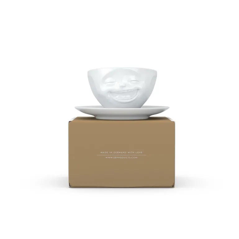 Kaffeetasse Lachend, weiß, 200ml