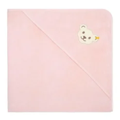 Kapuzenbadetuch silver pink NOS