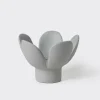 Kerzenhalter Blume Grau 8x8x5,5cm
