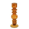 Kerzenleuchter Como orange Glas 9x9x25cm Glas
