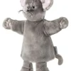 Kinder Handpuppe Maus grau