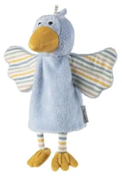 Kinder Handpuppe Vogel himmelblau