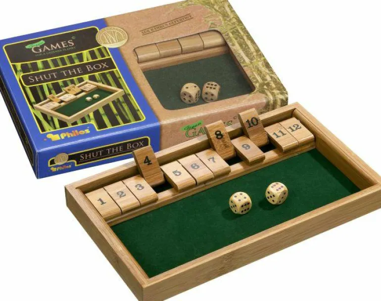 Klappbrett 12er Shut the Box Bambus