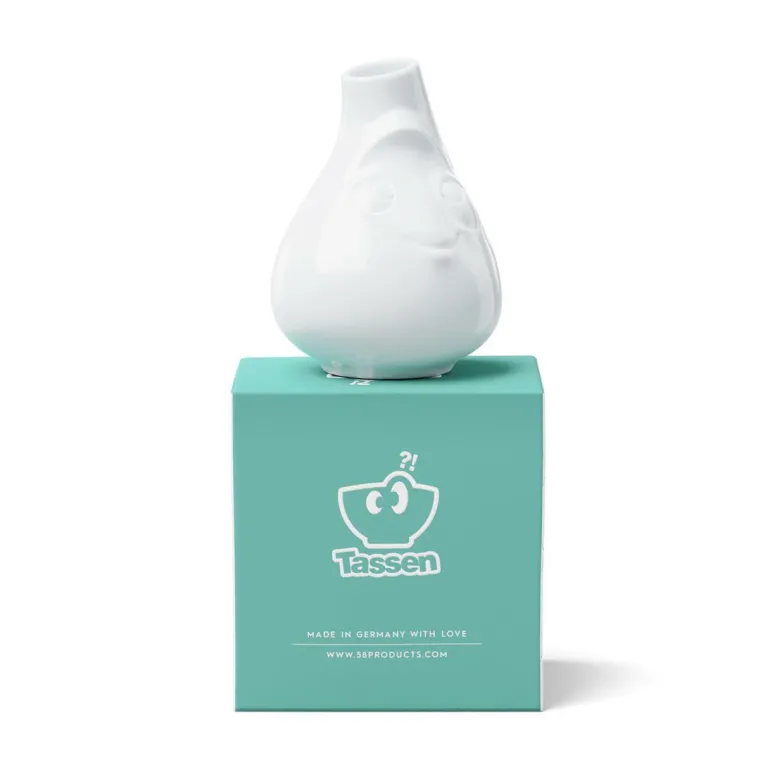 Kleine Vase Putzig weiß 10cm