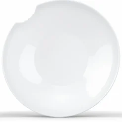 2 Kleine tiefe Teller mit Biss, 18cm, weiß