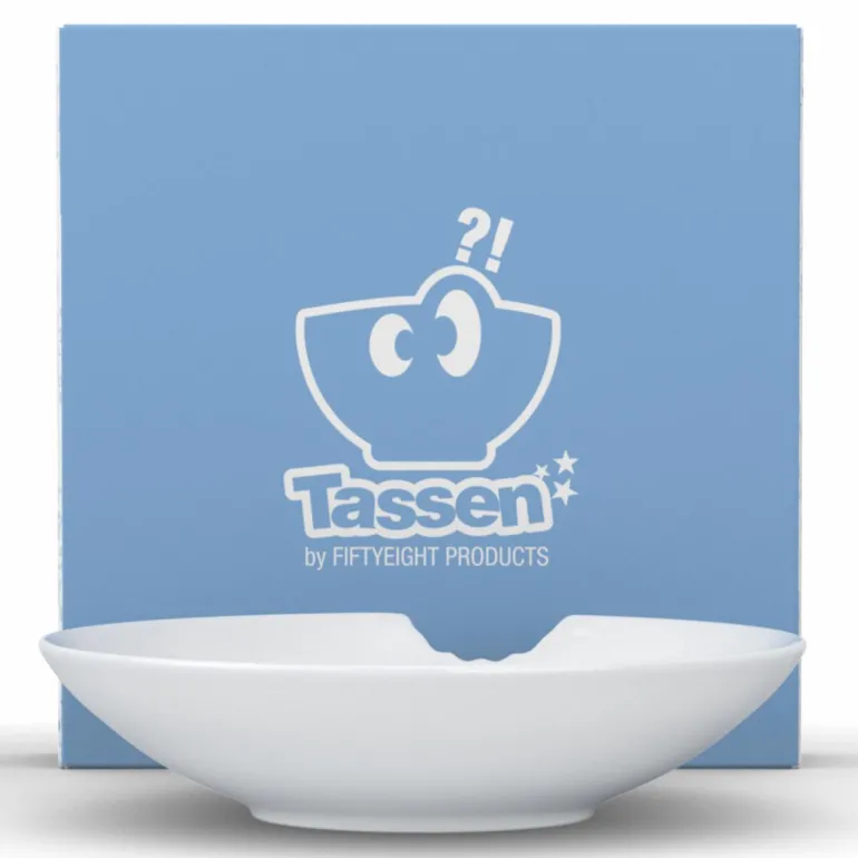 2 Kleine tiefe Teller mit Biss, 18cm, weiß