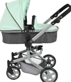 Kombi-Puppenwagen MIKA melange anthrazit-mint