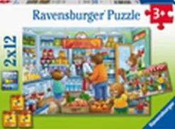 Komm wir gehen einkaufen - Puzzle 2x12 Teile