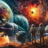 Kosmische Farbenpracht, Reise ins Weltall - Puzzle
