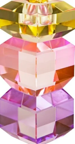 Kristallhalter butter/pink/violett/15x6x6cm