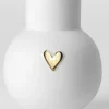 Kugelvase Herz Gold D.10cm H.13cm