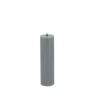 LED Stumpenkerze Slim Basic Echtwachs grey rustic