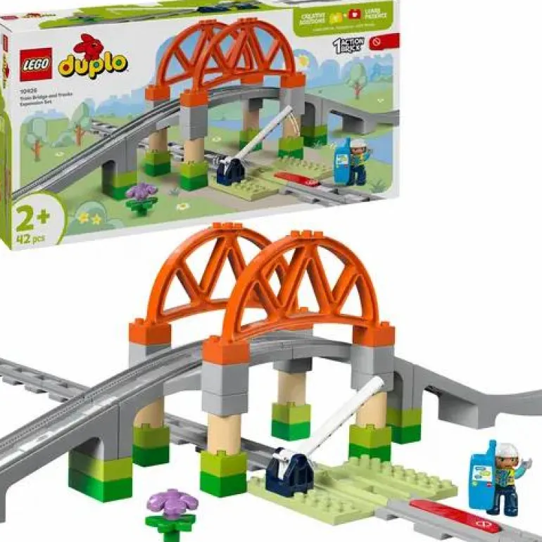 LEGO® DUPLO® Eisenbahnbrücke und Schienen – Erweit