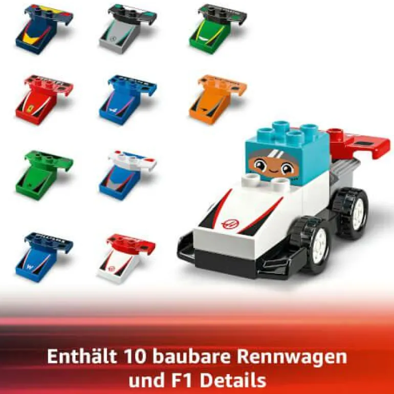 LEGO® DUPLO® F1® Team Rennautos mit Rennfahrern 10