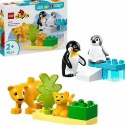 LEGO® DUPLO® Wildtier-Familien: Pinguine und Löwen