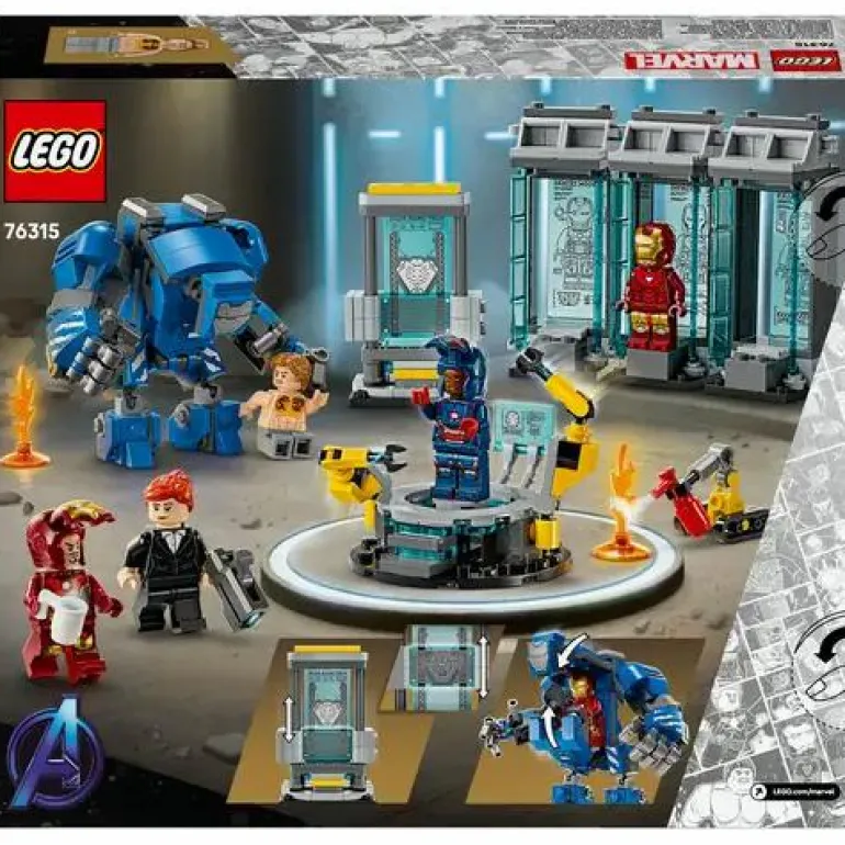 LEGO® Marvel™ Iron Mans Labor: Halle der Rüstungen