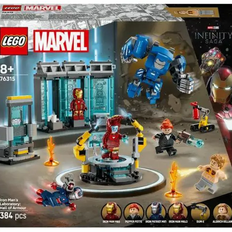LEGO® Marvel™ Iron Mans Labor: Halle der Rüstungen