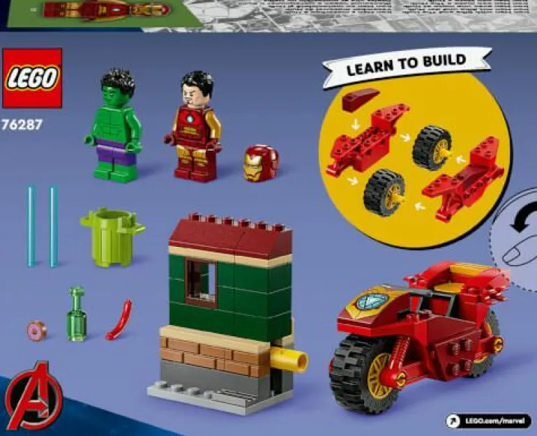 LEGO® Marvel™ Iron Man mit Bike und der Hulk 76287