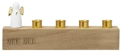 Leuchter Adventsengel gold „Advent Advent