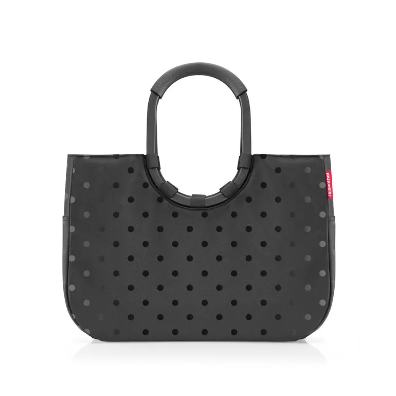 Loopshopper L Frame Glossy Dots Black Einkaufstasc