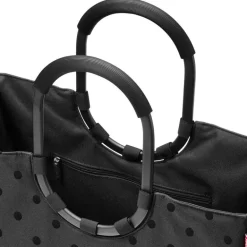 Loopshopper L Frame Glossy Dots Black Einkaufstasc