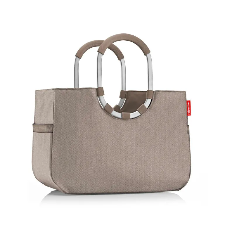 Loopshopper L heringbone mokka Einkaufstasche