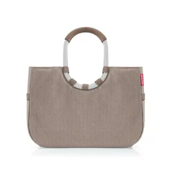 Loopshopper L heringbone mokka Einkaufstasche