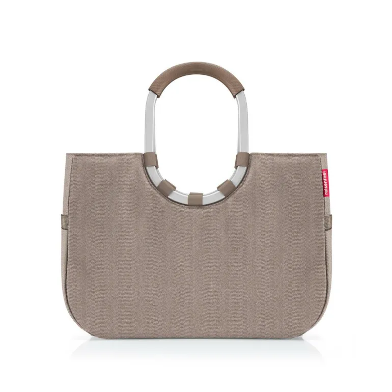 Loopshopper L heringbone mokka Einkaufstasche