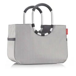 Loopshopper L Herringbone Grey Einkaufstasche