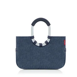Loopshopper M Herringbone Dark Blue Einkaufstasche
