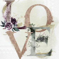 LOVE cream Lunch-Servietten L 956660
