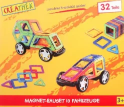 Magnet-Bauset mit Rädern, 32 Teile