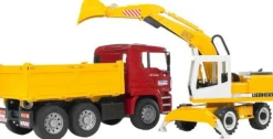 MAN TGA Kipper + Liebherr Schaufelbagger