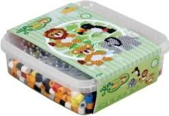 Maxi Box mit Perlen und Stiftplatten Wilde Tiere