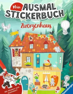 Mein Ausmalstickerbuch Zwergenhaus
