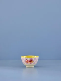 Melamine Bowl with Fish Lavender Print - Small