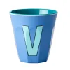 Melamine Cup V Grau Blau Medium 250ml