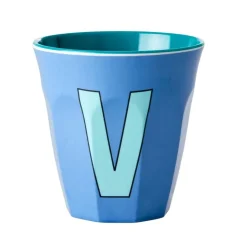 Melamine Cup V Grau Blau Medium 250ml