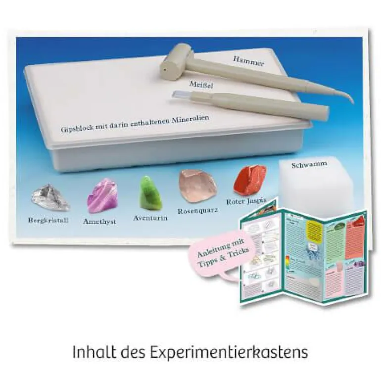 Mineralien- Grabe echte Mineralien aus