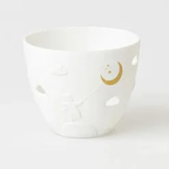 Mini Poesielicht „Engel und Mond", D.8cm,H.6,5cm