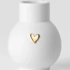 Mini-Kugelvase Herz Gold D.6,7cm H.9cm